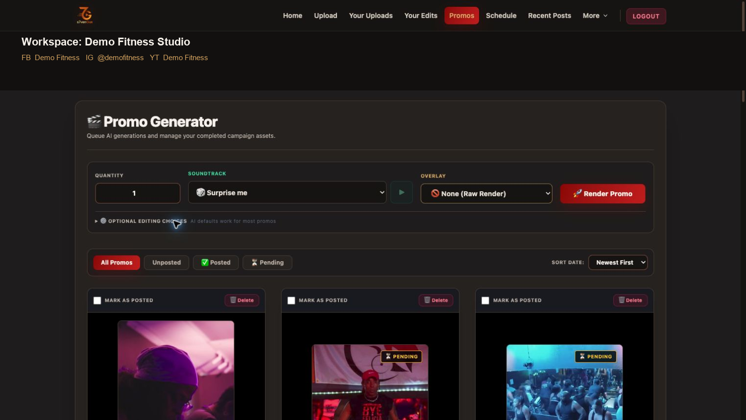 Create a promo screen